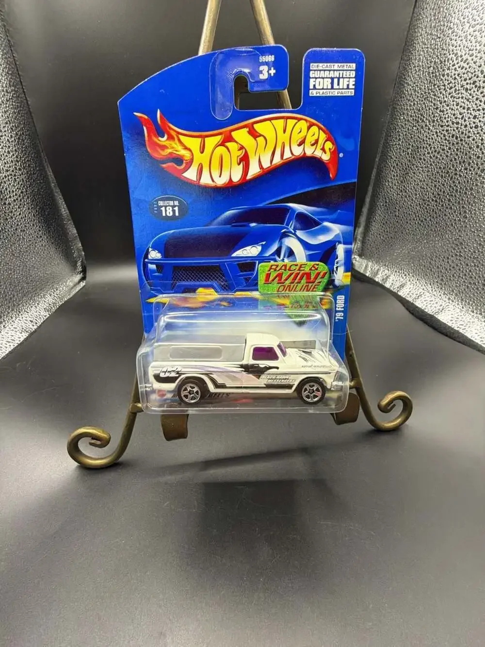 2002 Hot Wheels '79 Ford F-150 Pickup Truck, Black Hawk Messengers, Collector No
